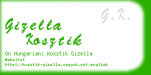 gizella kosztik business card